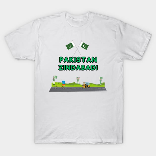 Pakistan Zindabad T-Shirt by Quotigner